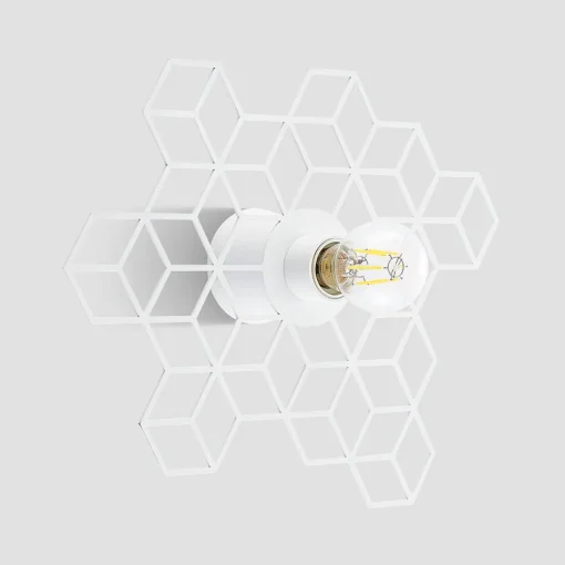 Lucande Alexaru vegglampe, ruter, hvit Discount