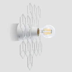 Lucande Alexaru vegglampe, ruter, hvit Discount