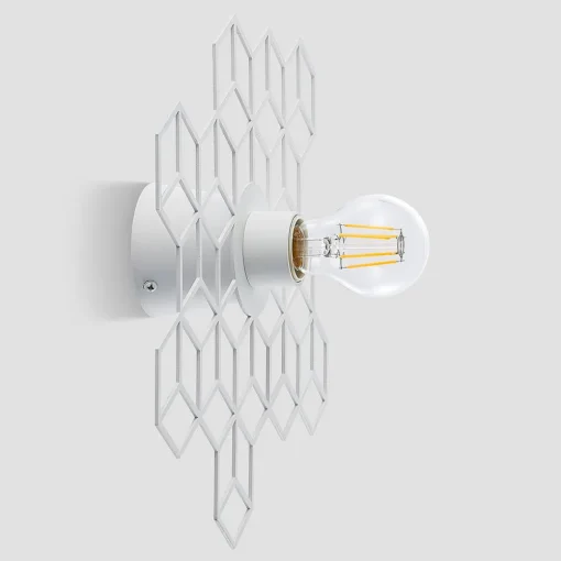 Lucande Alexaru vegglampe, ruter, hvit Discount