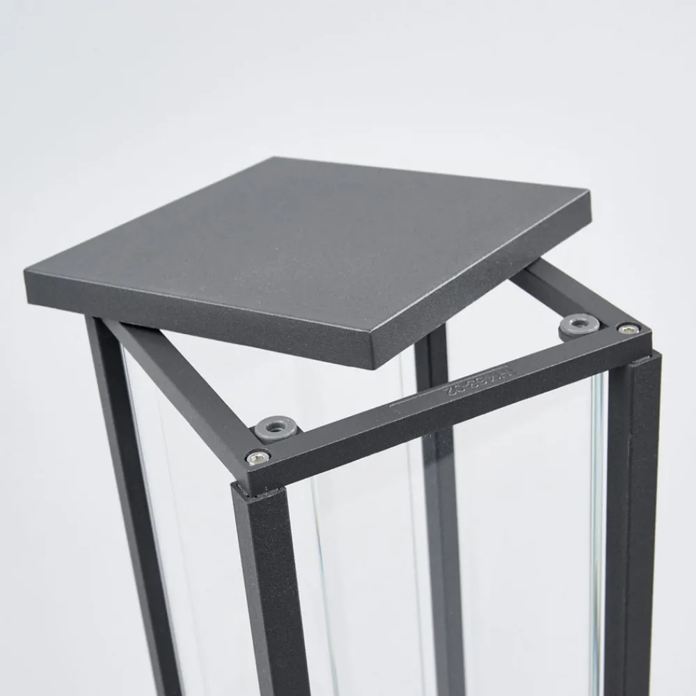 Lucande Annalea sokkellampe, 50 cm, antrasitt, IP54 Clearance