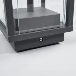 Lucande Annalea sokkellampe, 50 cm, antrasitt, IP54 Clearance