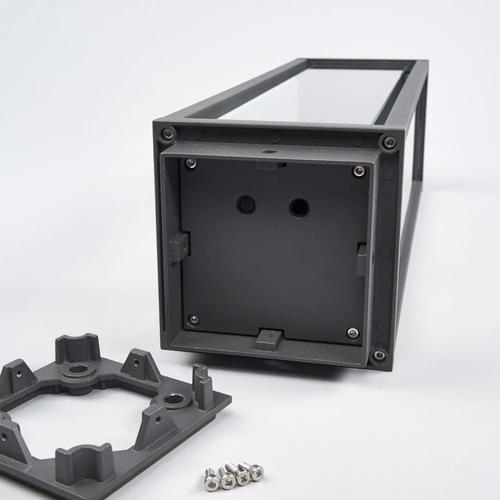 Lucande Annalea sokkellampe, 50 cm, antrasitt, IP54 Clearance