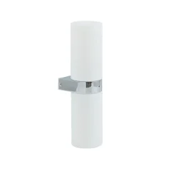 Lucande Basolo vegglampe til bad, krom, høyde 31,5 cm, glass, IP44 New