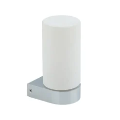 Lucande Basolo vegglampe til bad, krom, høyde 17,2 cm, glass| Vegglamper