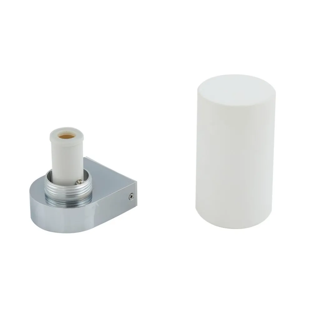 Lucande Basolo vegglampe til bad, krom, høyde 17,2 cm, glass| Vegglamper