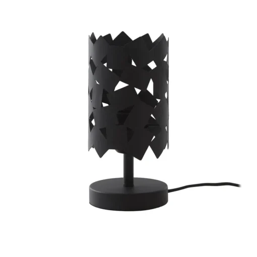 Lucande bordlampe Aeloria, svart, jern, Ø 12 cm, E27| Bordlamper