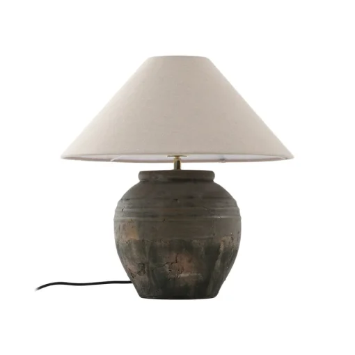 Lucande bordlampe Thalorin, høyde 46 cm, grå, keramikk Online