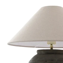 Lucande bordlampe Thalorin, høyde 46 cm, grå, keramikk Online