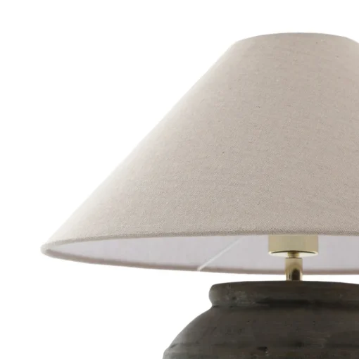 Lucande bordlampe Thalorin, høyde 46 cm, grå, keramikk Online