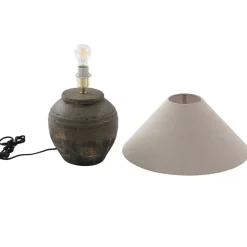 Lucande bordlampe Thalorin, høyde 46 cm, grå, keramikk Online