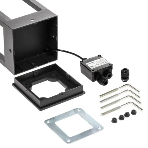 Lucande Carlota LED-veilampe, antrasitt, 65 cm, metall| Led-Utendørs|Terrassebelysning