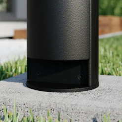 Lucande Corban sokkellampe, grå, dør, stikkontakter, G9, IP44 Hot