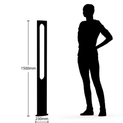 Lucande Dovino LED-lyktestolpe, 150 cm Outlet