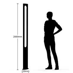 Lucande Dovino LED-lyktestolpe, 200 cm Online
