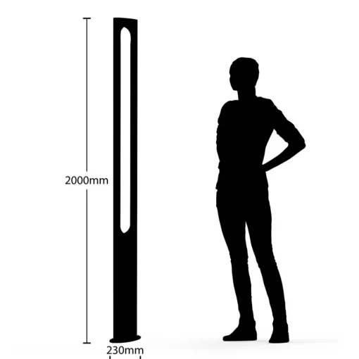 Lucande Dovino LED-lyktestolpe, 200 cm Online
