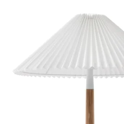 Lucande Ellorin gulvlampe, hvit, tre, Ø 47,5 cm, E27| Gulvlamper