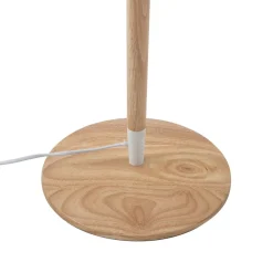 Lucande Ellorin gulvlampe, hvit, tre, Ø 47,5 cm, E27| Gulvlamper