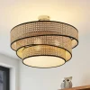 Lucande Elowen taklampe, Ø 56 cm, rotting, bambus Hot
