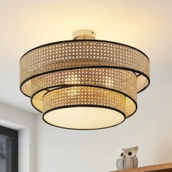 Lucande Elowen taklampe, Ø 56 cm, rotting, bambus Hot