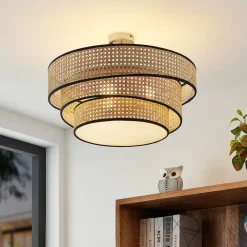 Lucande Elowen taklampe, Ø 56 cm, rotting, bambus Hot