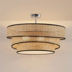 Lucande Elowen taklampe, Ø 56 cm, rotting, bambus Hot