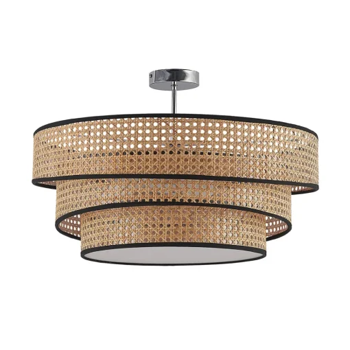 Lucande Elowen taklampe, Ø 56 cm, rotting, bambus Hot
