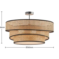 Lucande Elowen taklampe, Ø 56 cm, rotting, bambus Hot