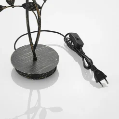 Lucande Evory bordlampe, 48 cm, 2 lyskilder, svart/gull, G9