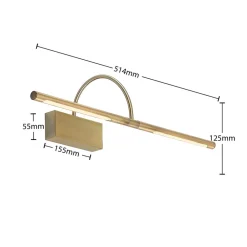 Lucande Fehmke LED-bildelampe, antikk messing| Design- Og Hotellbelysning|Led-Innendørs