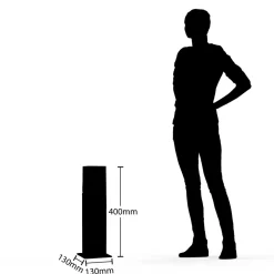 Lucande Fiola sokkellampe, 40 cm, antrasitt, IP54 Online