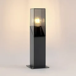 Lucande Fiola sokkellampe, 40 cm, antrasitt, IP54 Online