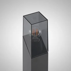 Lucande Fiola sokkellampe, 40 cm, antrasitt, IP54 Online