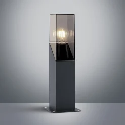 Lucande Fiola sokkellampe, 40 cm, antrasitt, IP54 Online