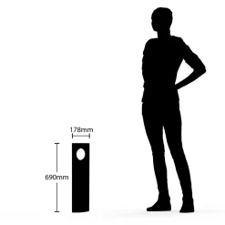 Lucande Forama LED-gatelampe, mørkegrå New