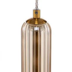 Lucande Freylin pendellampe, 1-lys, rav, glass, 6 cm| Pendellamper