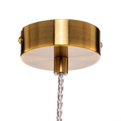 Lucande Freylin pendellampe, 1-lys, rav, glass, 6 cm| Pendellamper