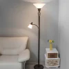 Lucande Gulvlampe Dunja, hvit/rust, metall, leselampe Best