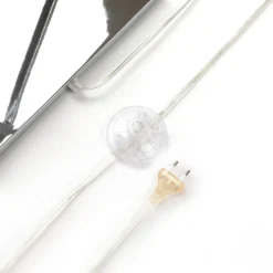 Lucande gulvlampe Evaine, krom/hvit, metall, 157 cm, E27| Gulvlamper