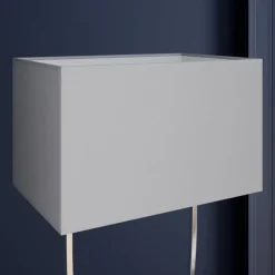 Lucande gulvlampe Evaine, krom/hvit, metall, 157 cm, E27| Gulvlamper