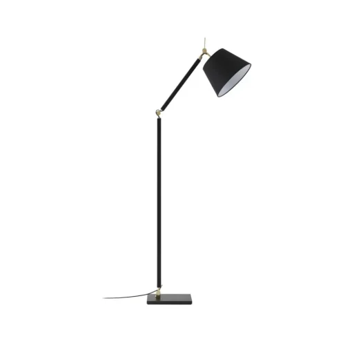 Lucande gulvlampe Marvaine, svart/gullfarget, justerbar| Gulvlamper