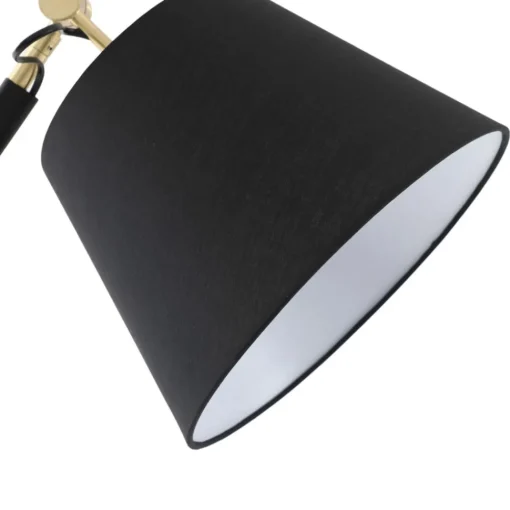 Lucande gulvlampe Marvaine, svart/gullfarget, justerbar| Gulvlamper