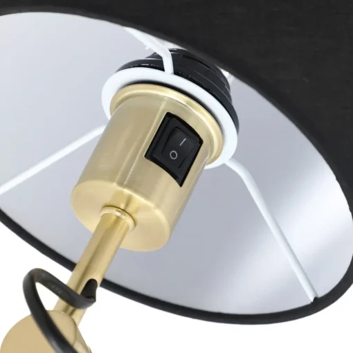 Lucande gulvlampe Marvaine, svart/gullfarget, justerbar| Gulvlamper