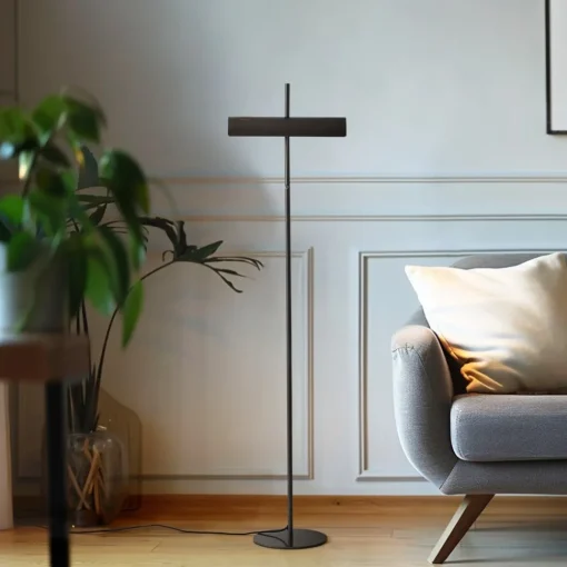 Lucande gulvlampe Nysira, grå metallic, 2 lyskilder| Gulvlamper