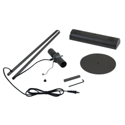 Lucande gulvlampe Nysira, grå metallic, 2 lyskilder| Gulvlamper