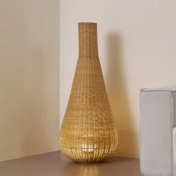 Lucande gulvlampe Takeo, rotting, høyde 115 cm, E27 Sale