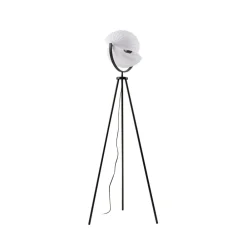 Lucande Helva gulvlampe, 150 cm, hvit/svart, svingbar Clearance