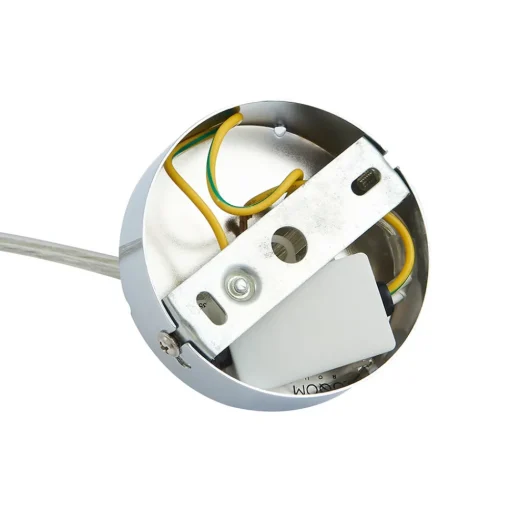 Lucande hengelampe Bidolo, kromfarget, glass, Ø 15 cm, IP44 Discount
