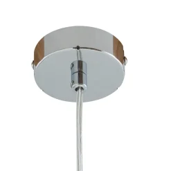 Lucande hengelampe Bidolo, kromfarget, glass, Ø 15 cm, IP44 Discount