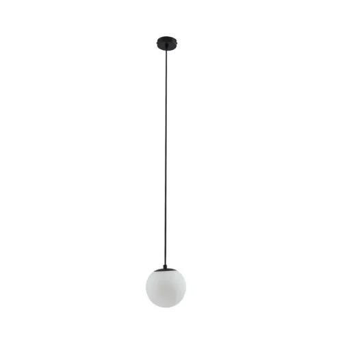 Lucande hengelampe Bidolo, svart, glass, Ø 15 cm, IP44 Hot