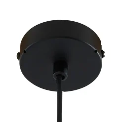 Lucande hengelampe Bidolo, svart, glass, Ø 15 cm, IP44 Hot